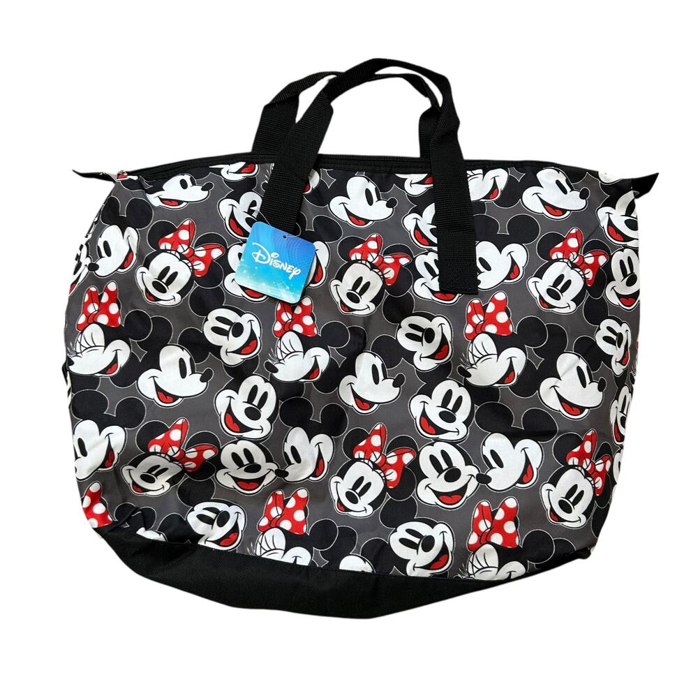 Disney Mickey & Minnie Mouse Allover Weekender Duffel Bag Disneyana Travel